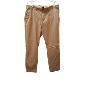 J.Crew Athletic Slim Fit Chino Pants Khaki Tan Men Size 32x29 Cotton Blend